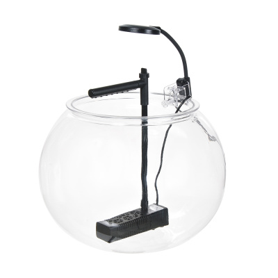 Аквариум-шар для рыбки петушка Naribo A-300, 12л, пластиковый, с оборудованием